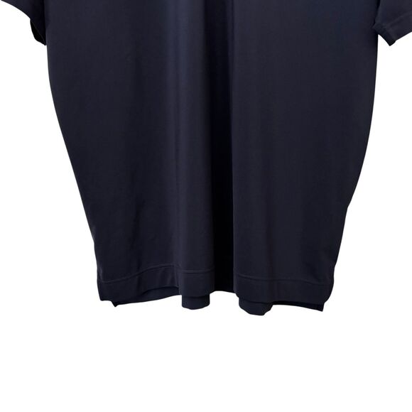 FootJoy Mens Size Large Navy Striped Performance Polo Shirt Havana Country Club - Picture 3 of 8